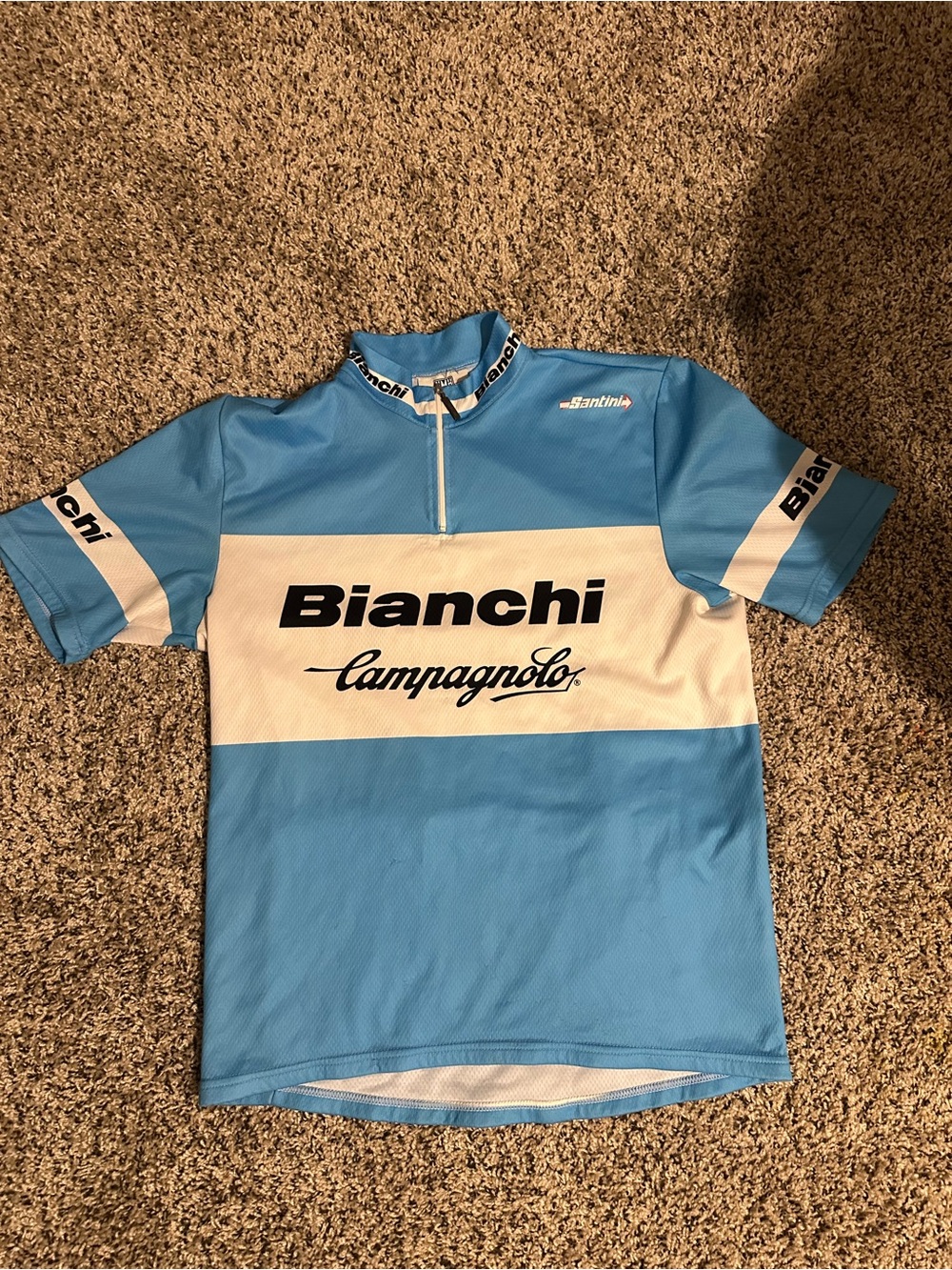 Squadra Cycling Shirt 2XL Bianchi Campagnolo Sky Blue Made In Italy